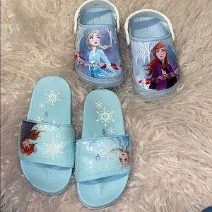 Frozen crocs and slides